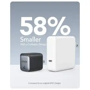 Cargador Celular Anker 715 Nano II 65W USB-C GaN II con PPS, PIQ 3.0 y Enchufe Plegable miniatura 4